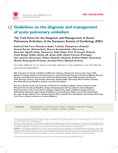 EP ESC guidelines 20081